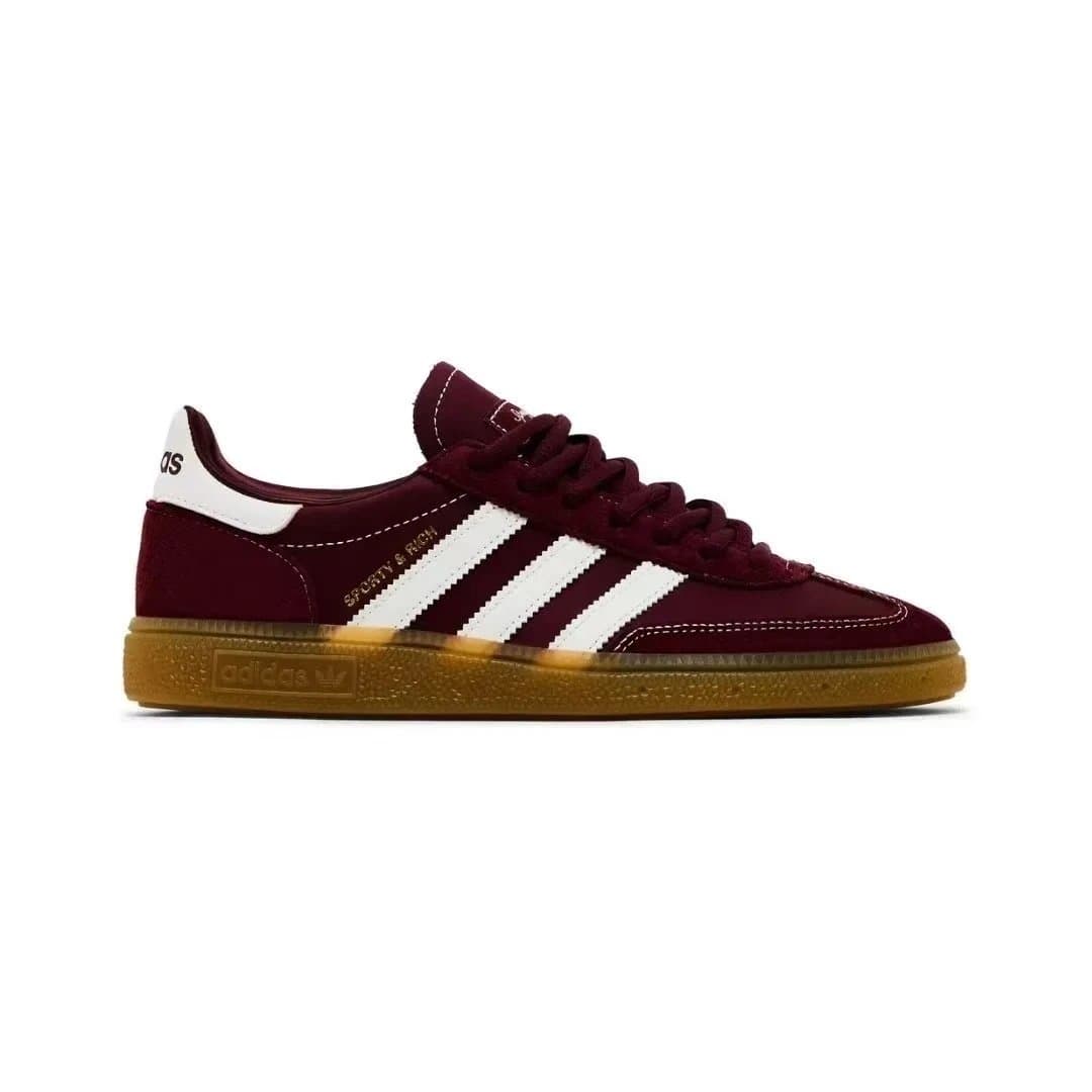 Adidas Spezial Navy White — Sporty & Rich x Shadow Red