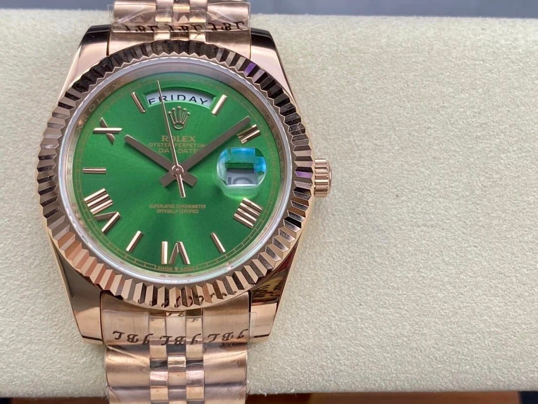 Rolex Day-Date 40 Stella Green Dial
