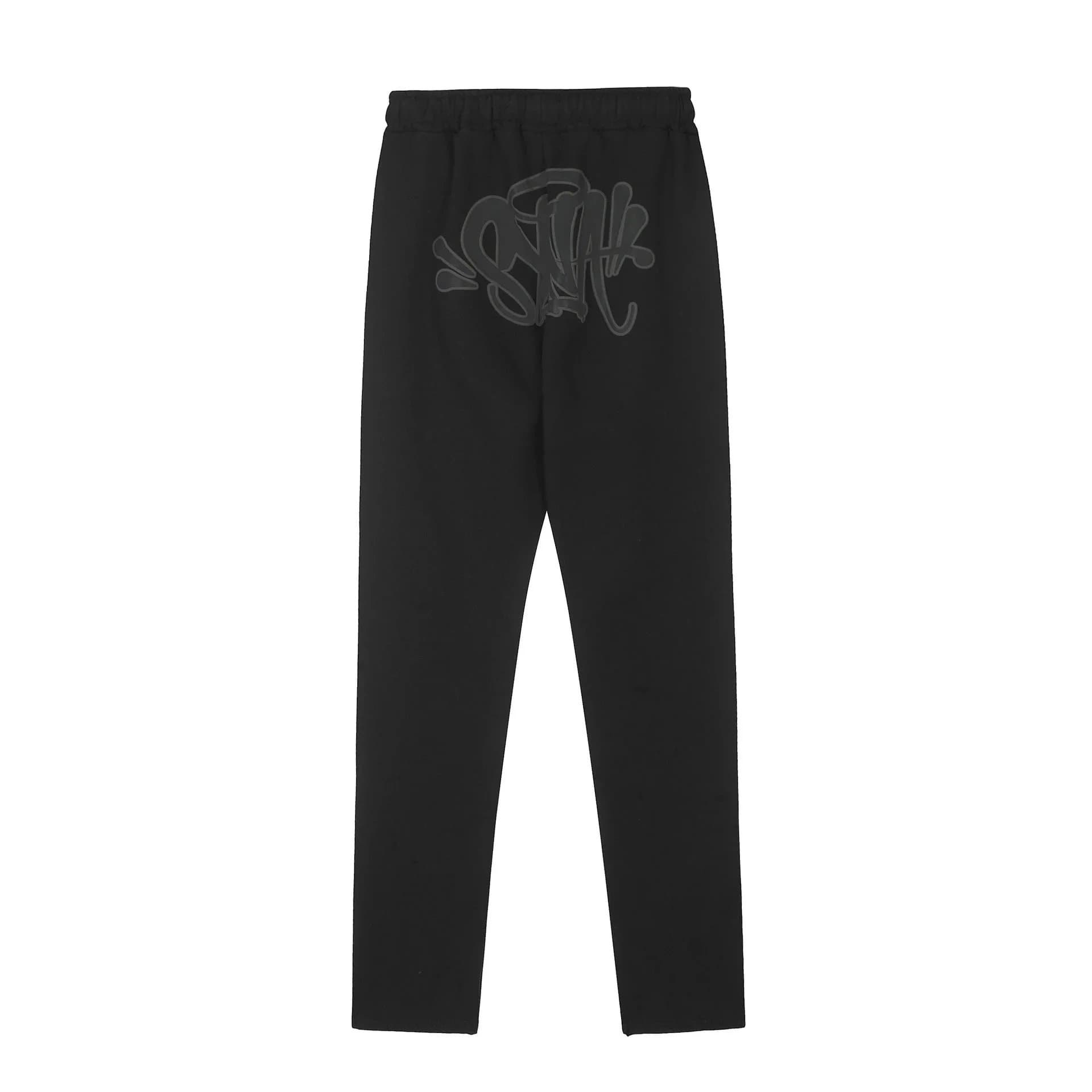 Travis Scott Shorts Set Graffiti Print — 黑色长裤