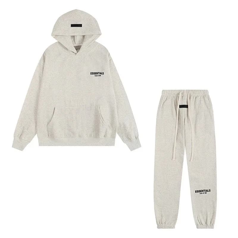 Fear of God Essentials Essentials Hoodie and Joggers Set Heather Beige