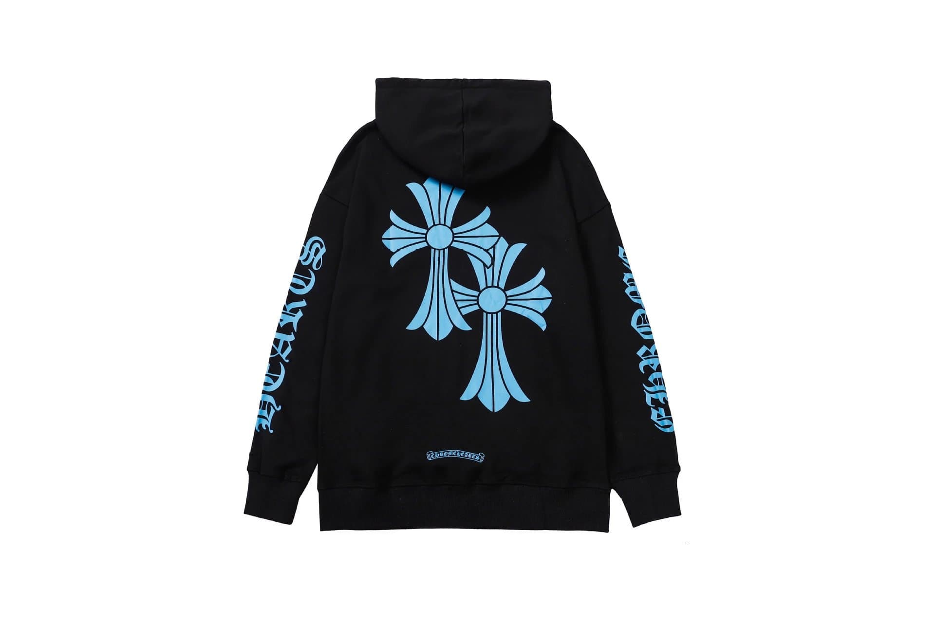 Chrome Hearts Hooded Sweatshirt Double Cross Print