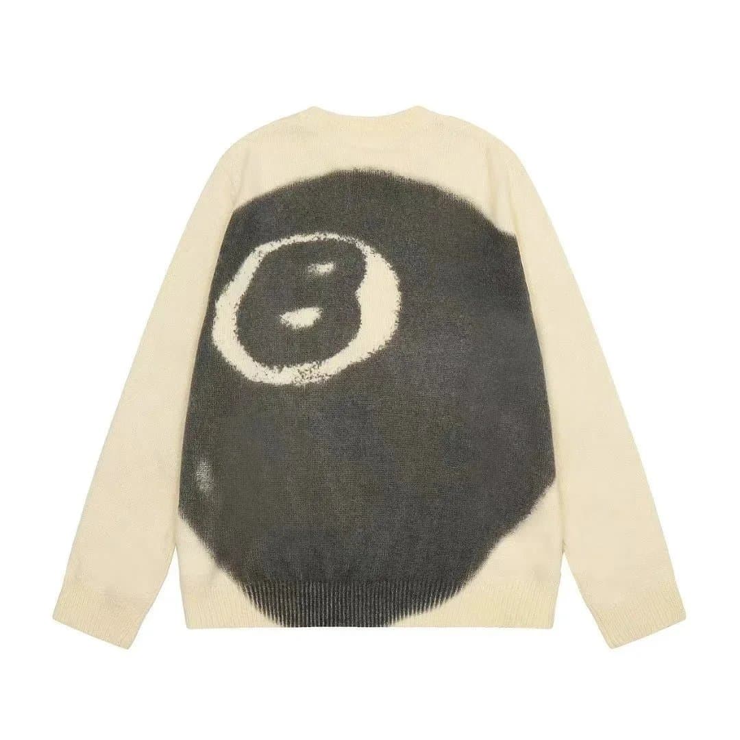 Off-White Knit Sweater 8-Ball Print — STS028