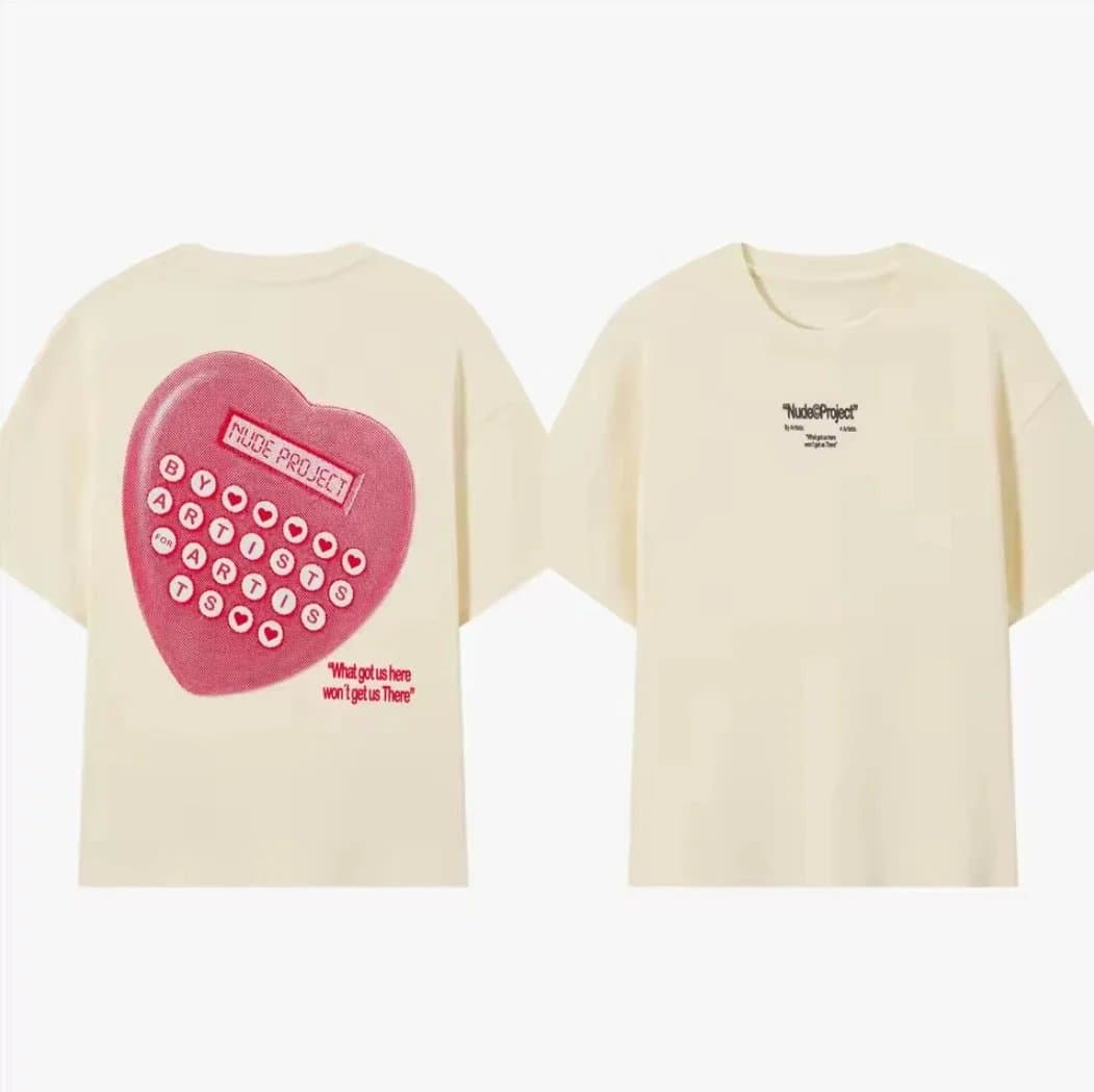 Broken Planet Graphic Tee Swan Print — Y杏色