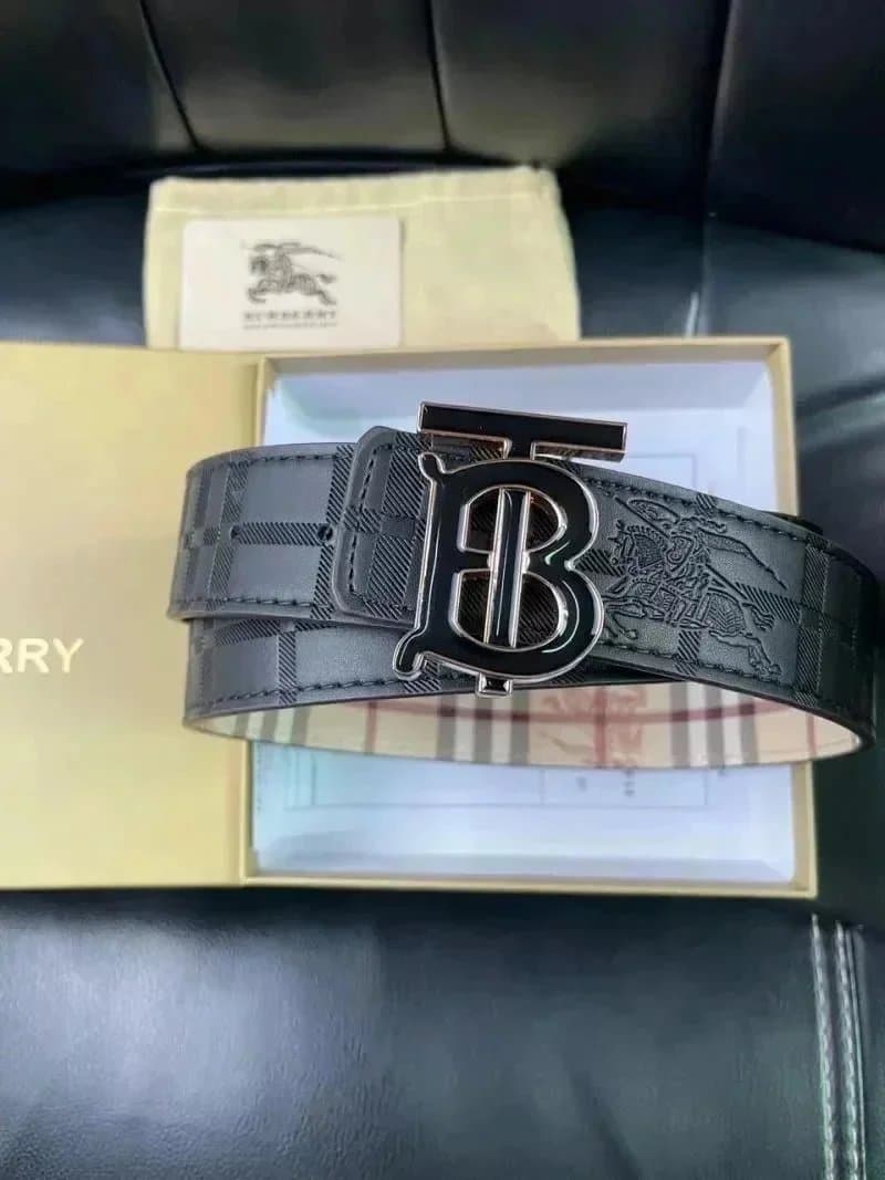 Burberry TB Logo Belt Checkered Equestrian Knight