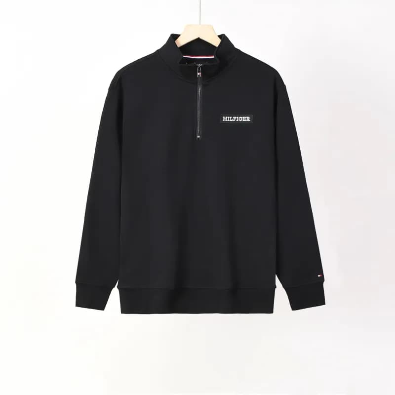 Tommy Hilfiger Quarter-Zip Sweatshirt Logo Patch