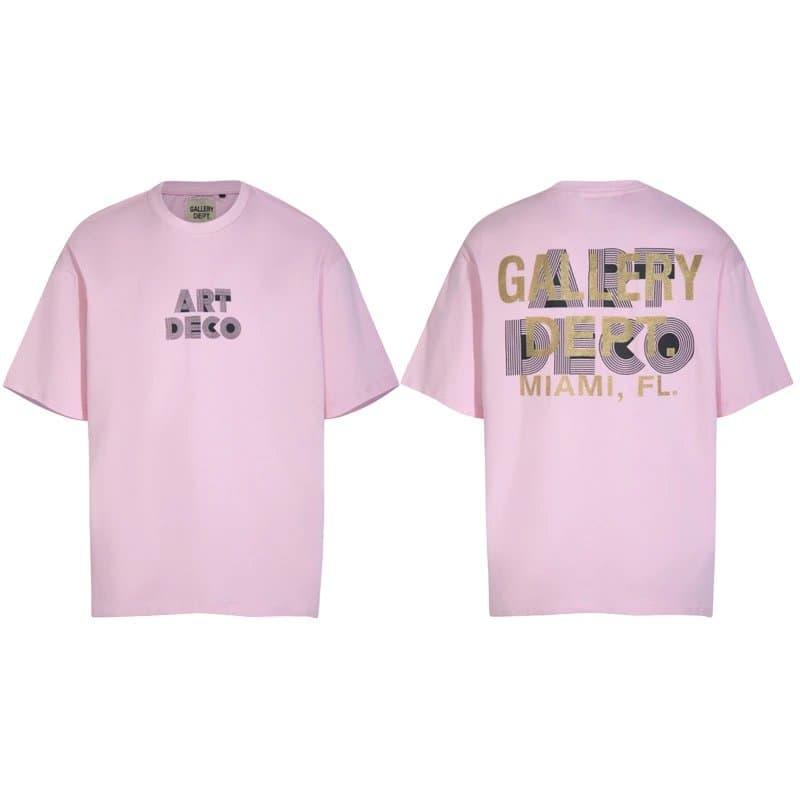 Graphic Tee Gallery Dept. Logo Print — 905# 粉色