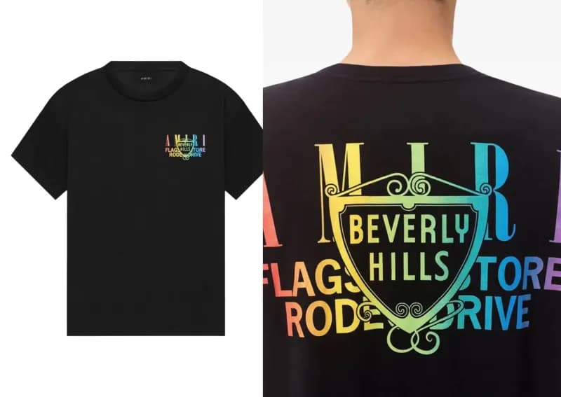 Amiri Signature Logo Tee Black Script — A08