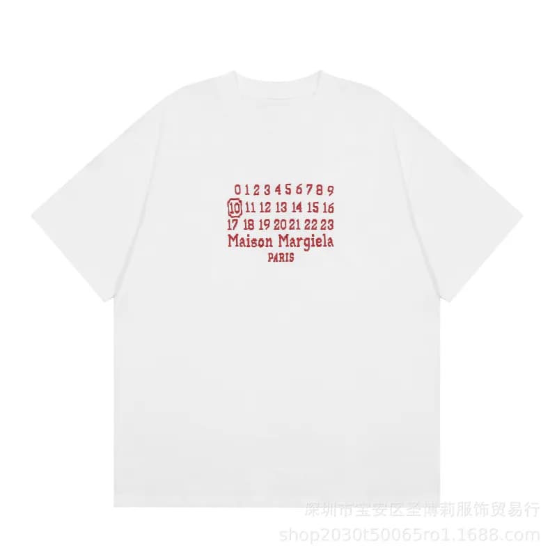 Maison Margiela T-Shirt Number Patch — 112白色