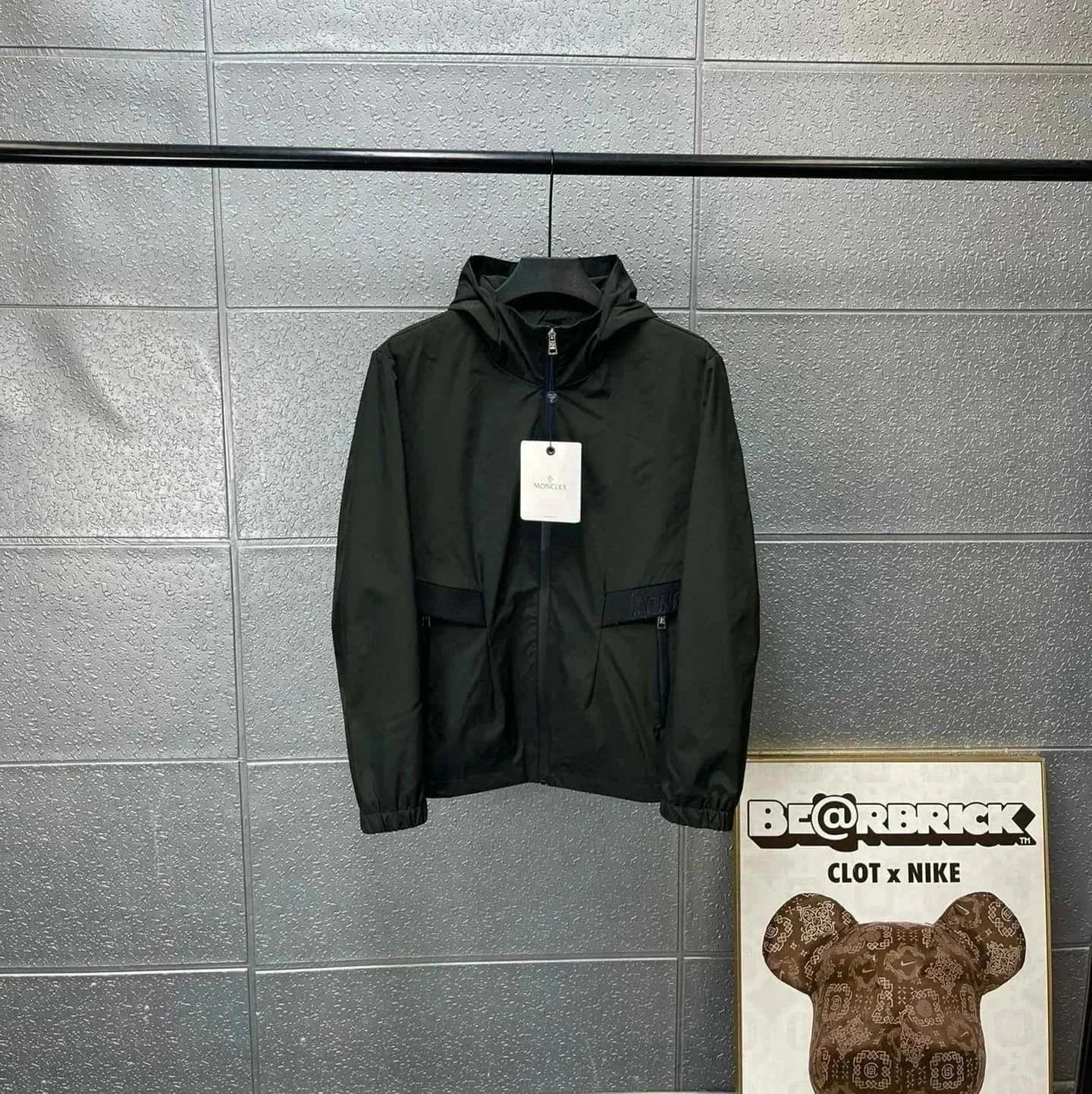 Moncler Windbreaker Jacket Navy with Red Lining — 10