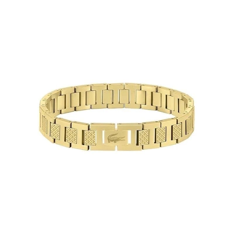 Chrome Hearts Link Bracelet Textured Panel Design — 金色男款【总长20cm】带盒子