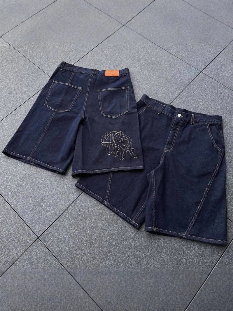 Denim Tears Denim Shorts Embroidered Logo