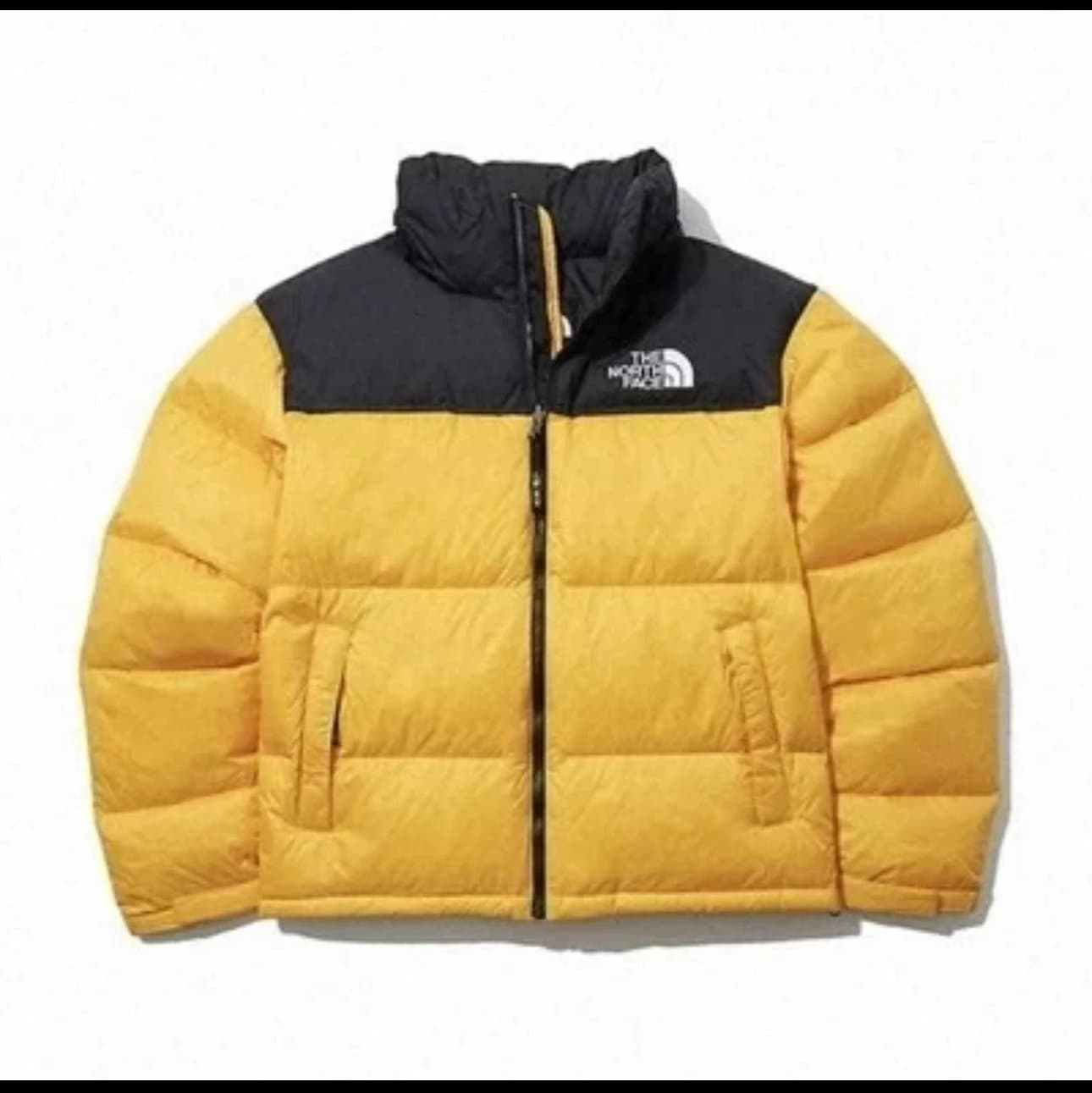 The North Face Nuptse Jacket Colorblock — 黄色