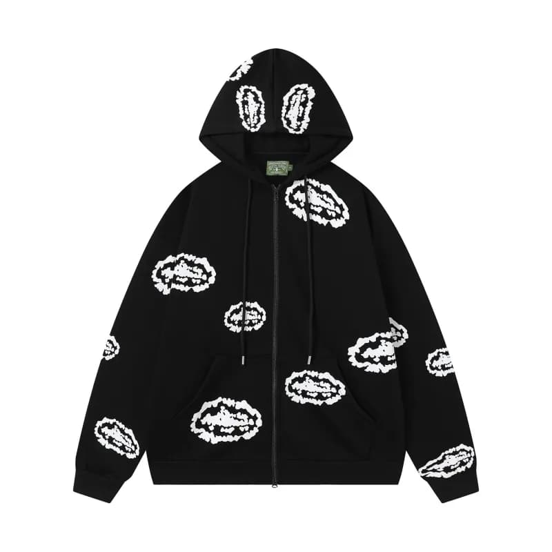 Gallery Dept. Zip-Up Hoodie Cloud Print
