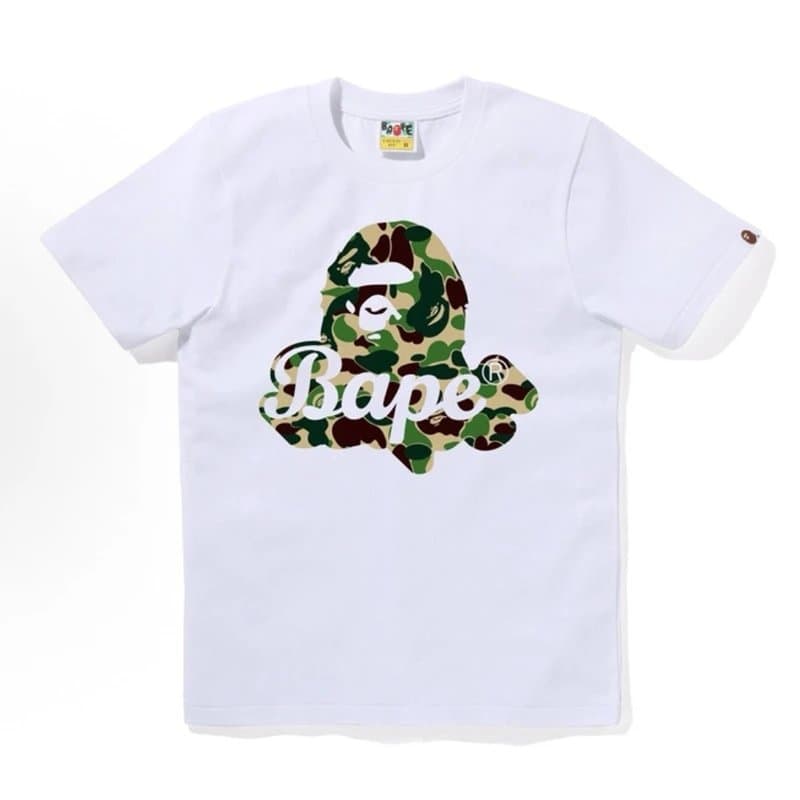 BAPE Ape Head Tee Multicolor Camo Ape — 1239白绿