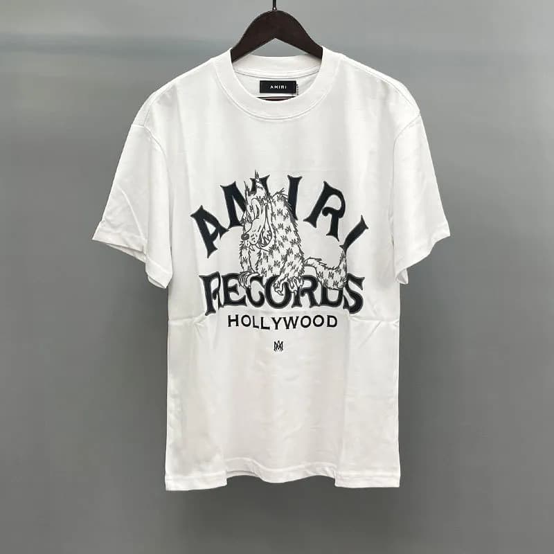 Amiri Graphic Tee Sequined Logo — White Letter Picture
