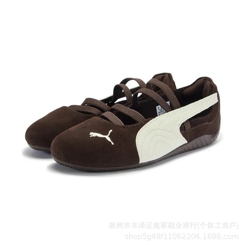 Puma Ballet Flat Sneaker Suede Strap