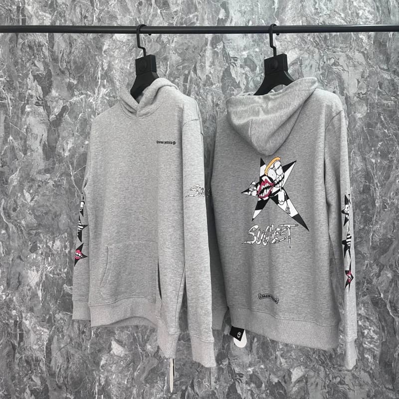 Chrome Hearts Hooded Sweatshirt Star Shark Graphic