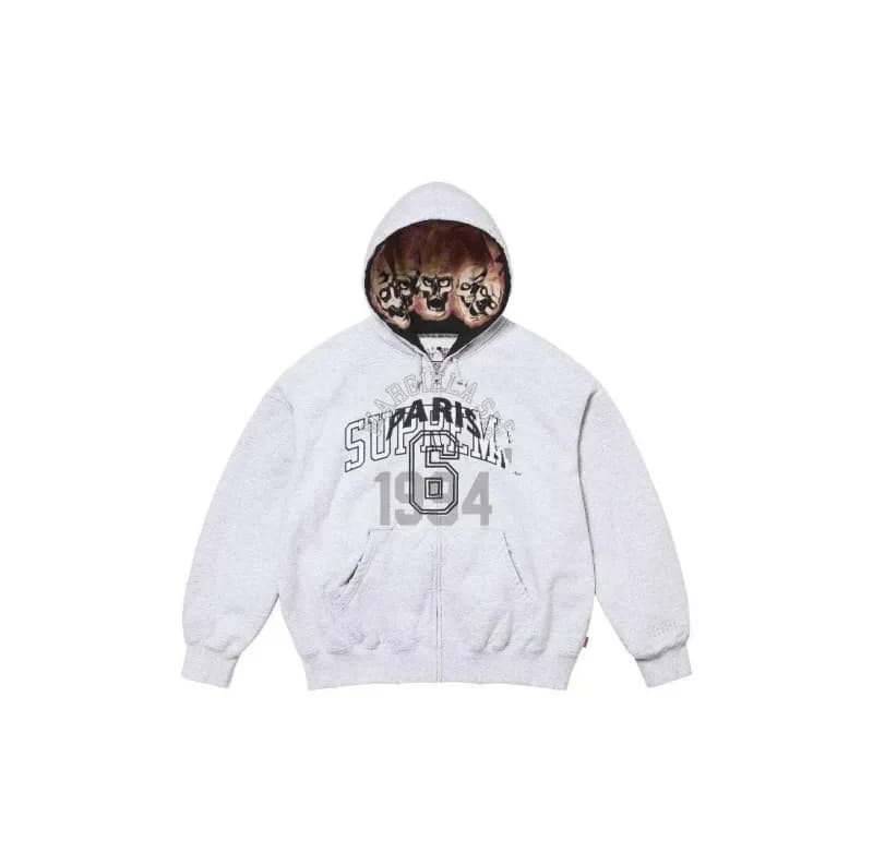 Supreme Zip-Up Hoodie Paris 1984 Skull Lining