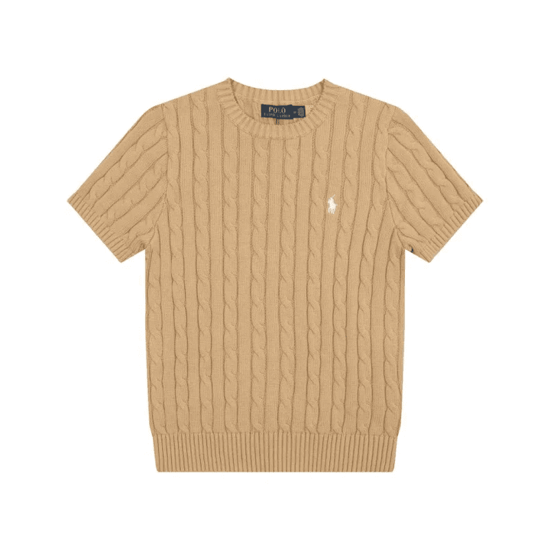 Polo Ralph Lauren Cable Knit Short-Sleeve Tee Classic Fit