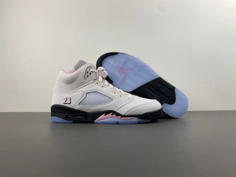 Air Jordan 5 Fire Red — 白黑粉色HQ7980-102