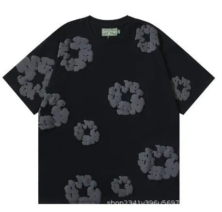 Balenciaga Printed Shorts Cloud Logo — 黑灰短袖