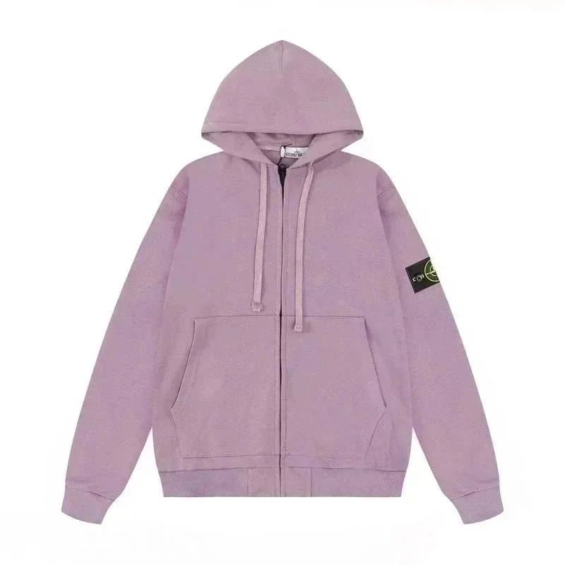 Stone Island Zip-Up Hoodie Compass Logo — 09