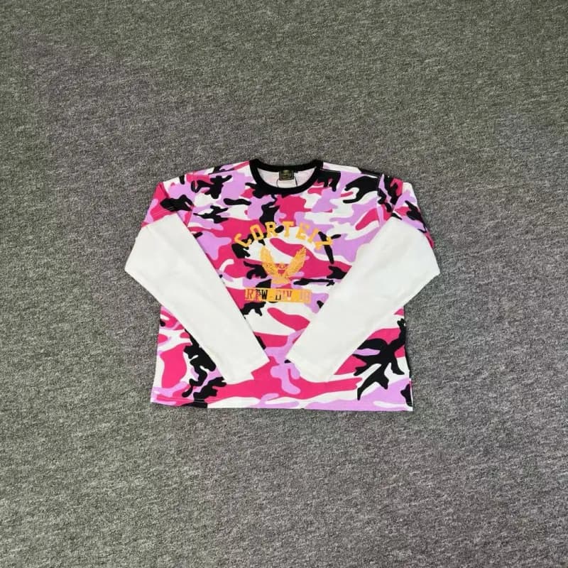 Corteiz Long Sleeve Tee CRTZ Script — 787粉色
