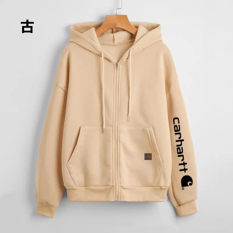 Carhartt Zip-Up Hoodie Logo Sleeve