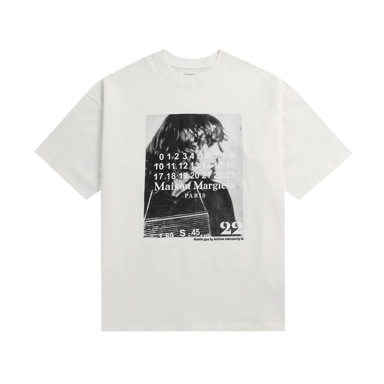Maison Margiela Numbered Logo Tee Distressed Numeric Print — 39