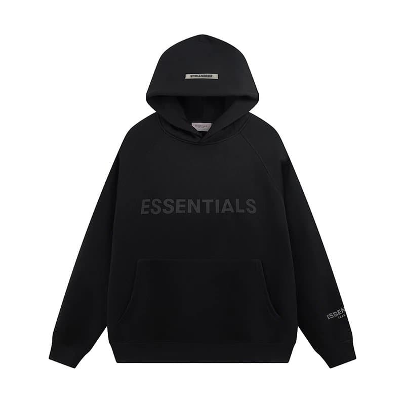 Fear of God Essentials Essentials Hoodie Logo Print — 黑色连帽