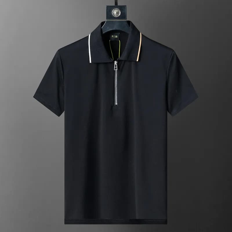 Moncler Polo Shirt Logo Embroidery — 30096 black