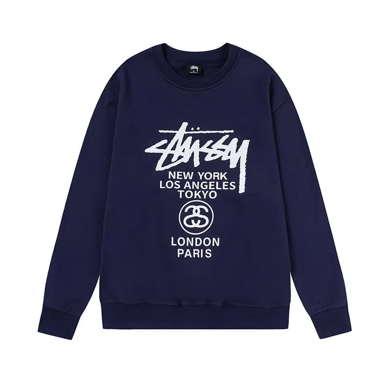 Stüssy Hooded Sweatshirt Tie-Dye — 604 royal blue