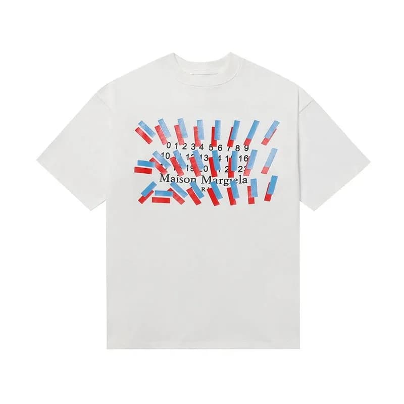 Maison Margiela Numbered Patch Tee Black Patch Print — 白色19