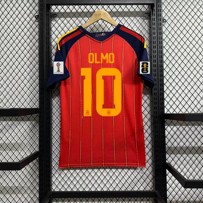 Nike Spain National Team Jersey Williams Jr. #17 — Spain home jersey, number 10 with captain's armband