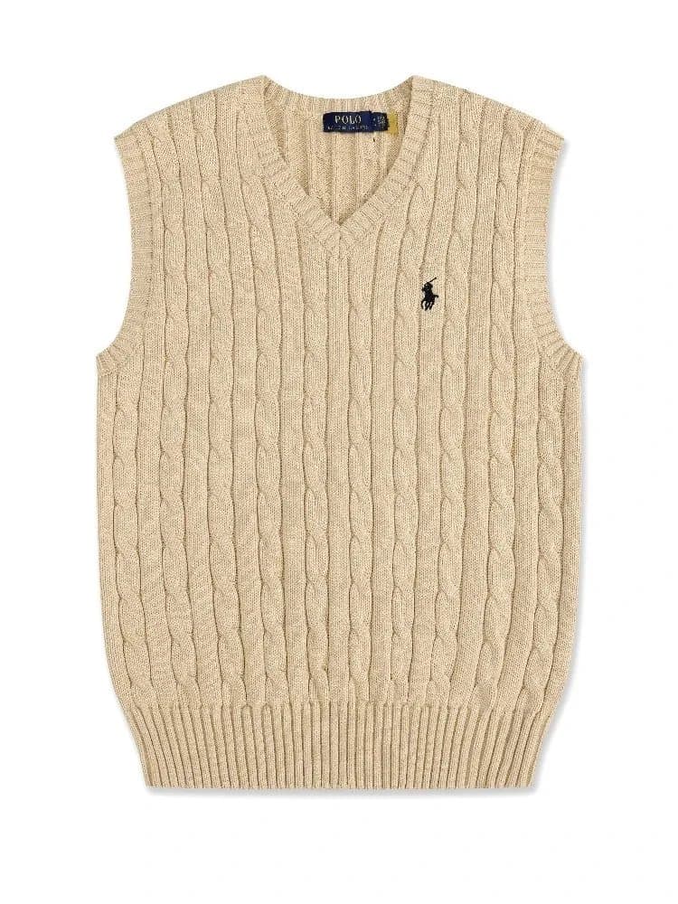 Polo Ralph Lauren Cable Knit Vest Classic V-Neck