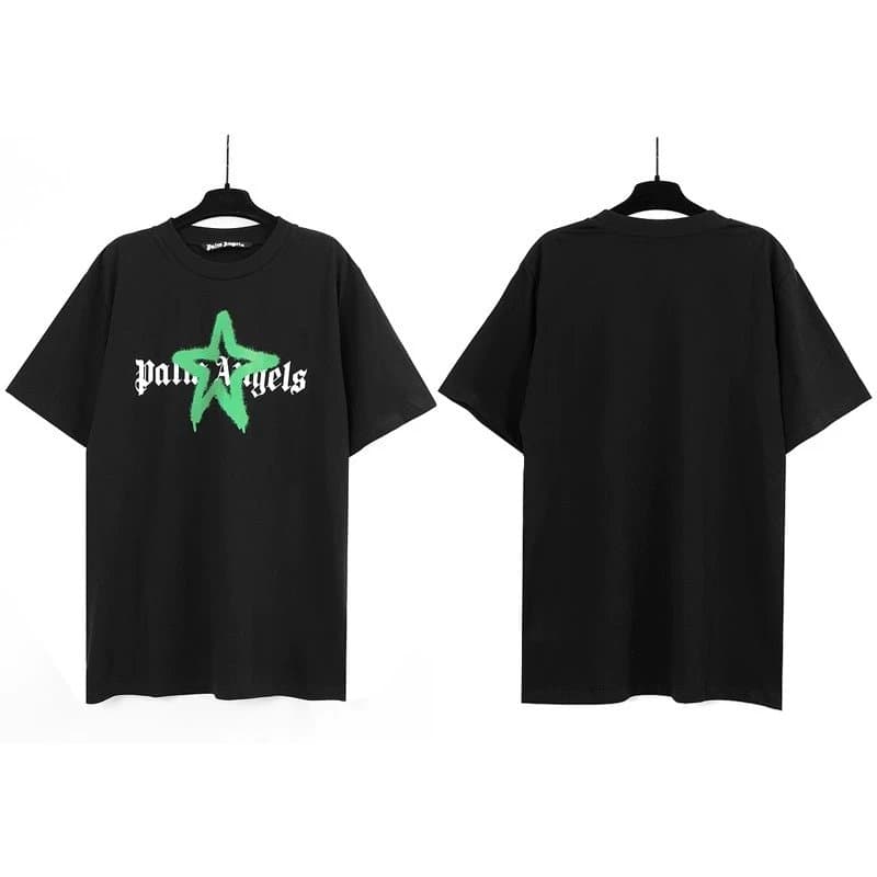 Palm Angels Graphic Tee Teddy Bear Print — Black pure color