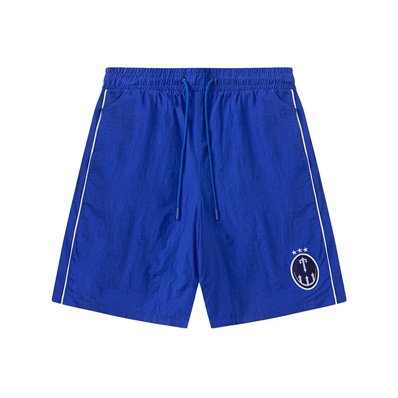 Travis Scott Logo Shorts Black with Blue Script — F002蓝色短裤