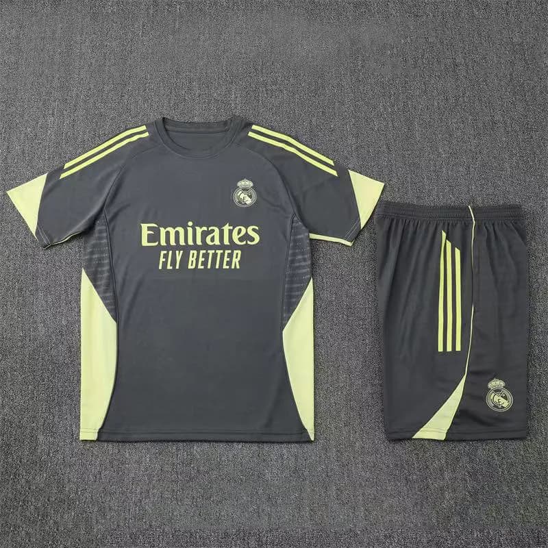 Adidas Real Madrid Training Set Dark Grey with Lime Accents