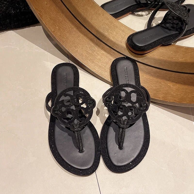 Tory Burch Miller Sandal Crystal-Embellished
