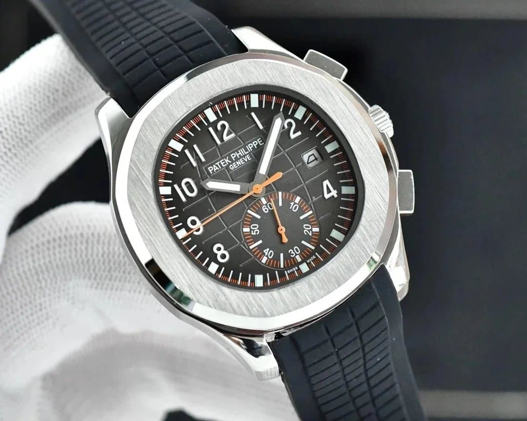 Patek Philippe Nautilus Chronograph Black Dial with Orange Accents