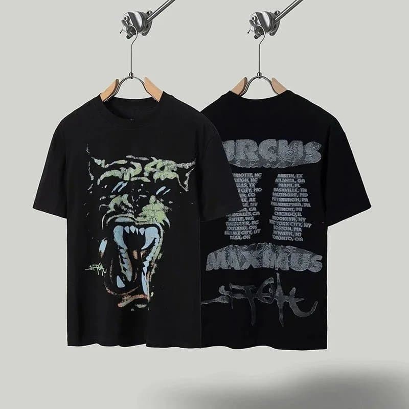 Travis Scott Tour Tee Cactus Jack Tiger Print