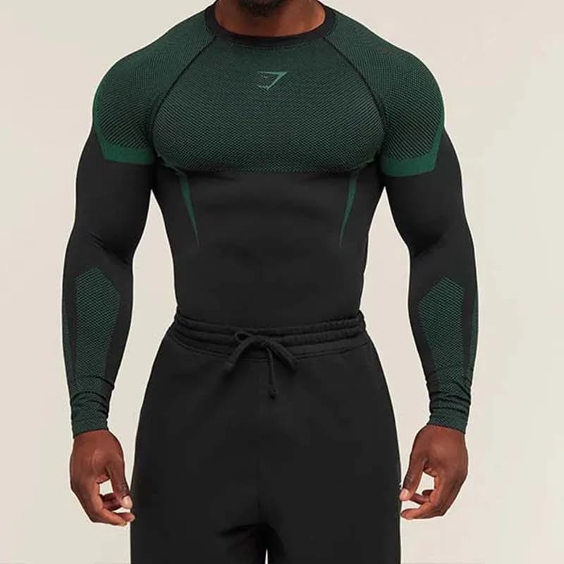 Compression Long Sleeve Top Mesh Panel