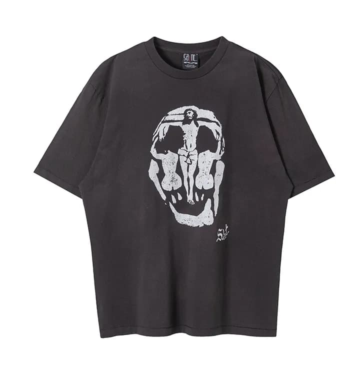 Gallery Dept. Skull Graphic Tee Crucifix Skull Print