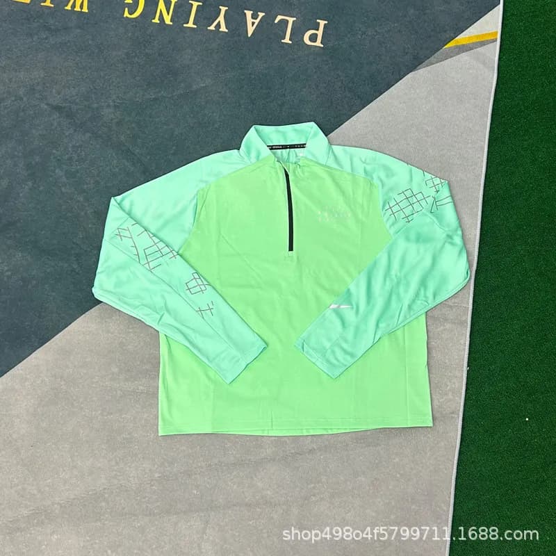 Nike Tech Fleece Joggers Grid Print — Striped green jacket