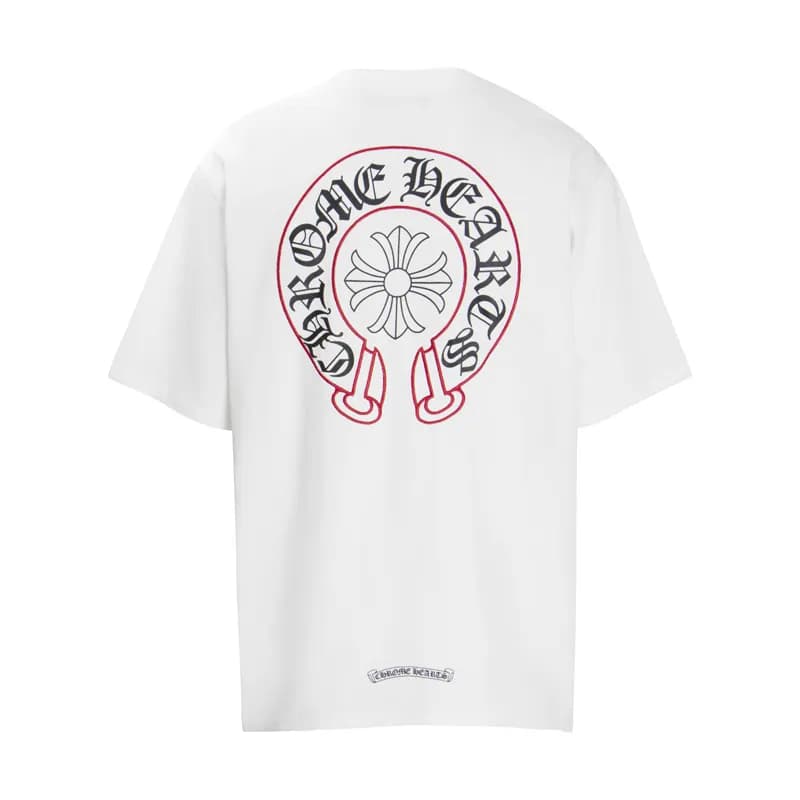 Chrome Hearts Graphic Tee Cross & Hearts Print — 6008白