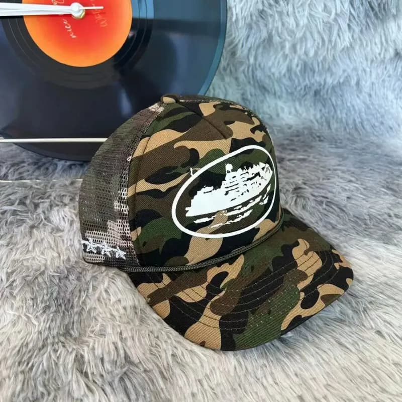 Palace Trucker Cap Camouflage with Ship Logo