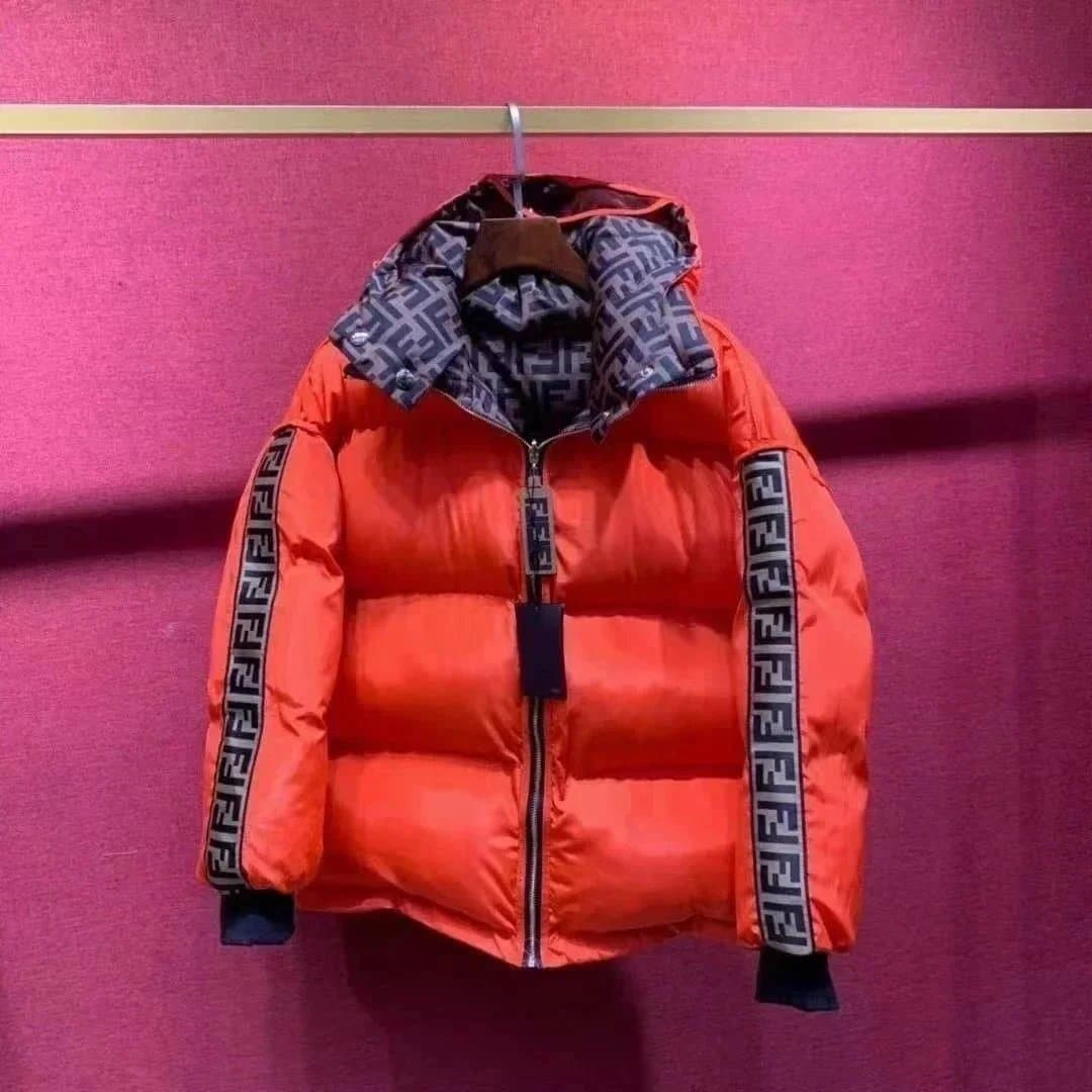 Moncler Down Jacket Shiny Light Blue — FF red