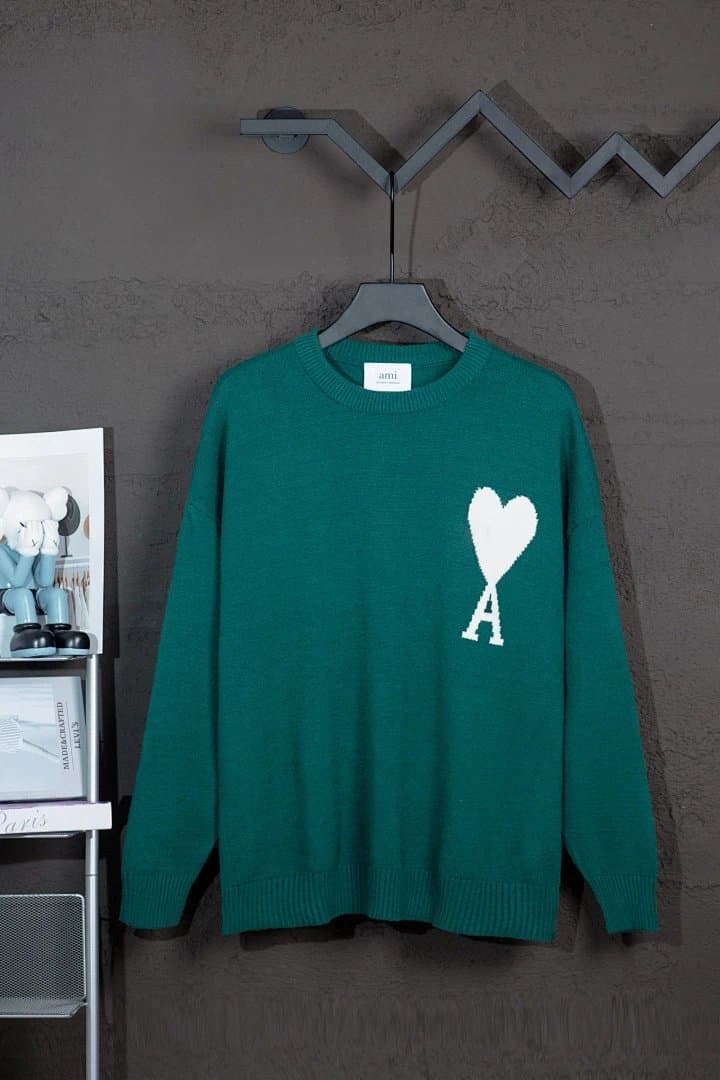 AMI Paris Knit Sweater Heart Logo