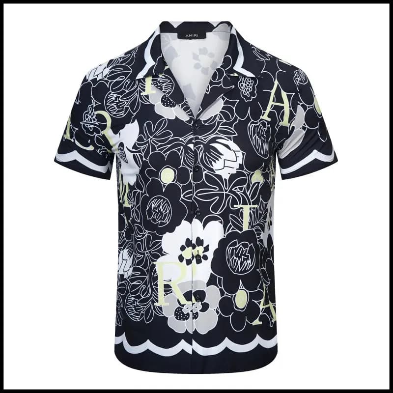 Amiri Floral Print Shirt Bold Floral with Logo