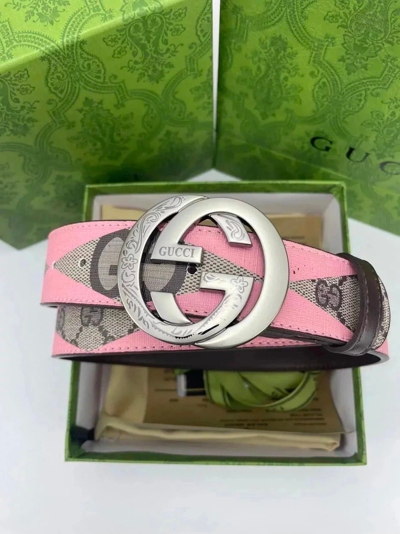 Gucci Horsebit 1955 Belt GG Supreme Canvas with Floral Engraving